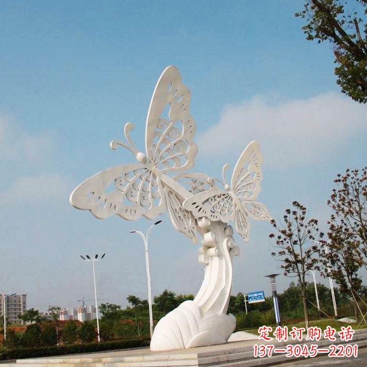 烟台不锈钢蝴蝶雕塑——美丽传递自然之美
