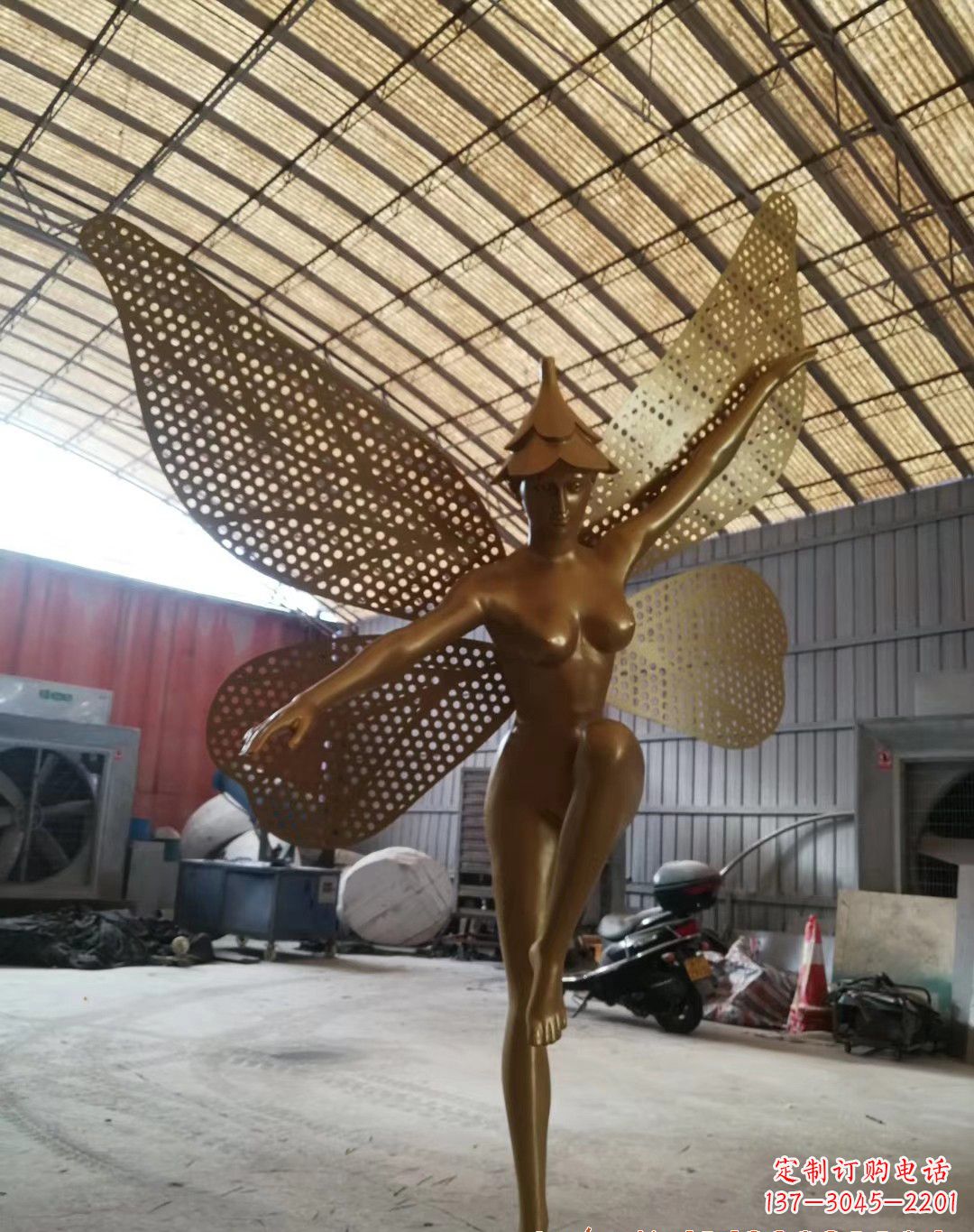 烟台不锈钢蝴蝶仙子雕塑精美的美丽之作