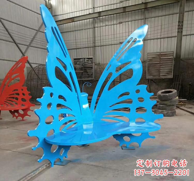 烟台不锈钢蝴蝶座椅雕塑艺术精品