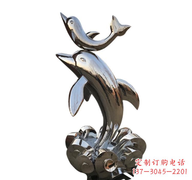 烟台海豚雕塑艺术与自然的完美结合