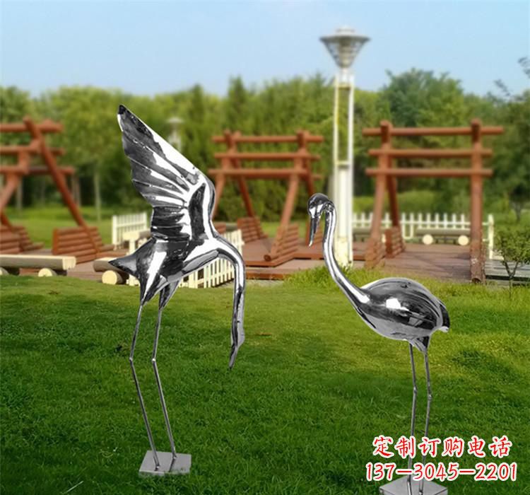 烟台不锈钢仙鹤雕塑艺术精美、气质高雅