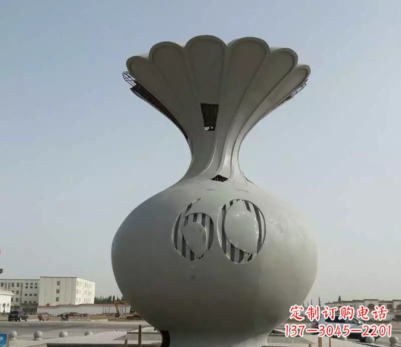 烟台精美不锈钢花篮雕塑