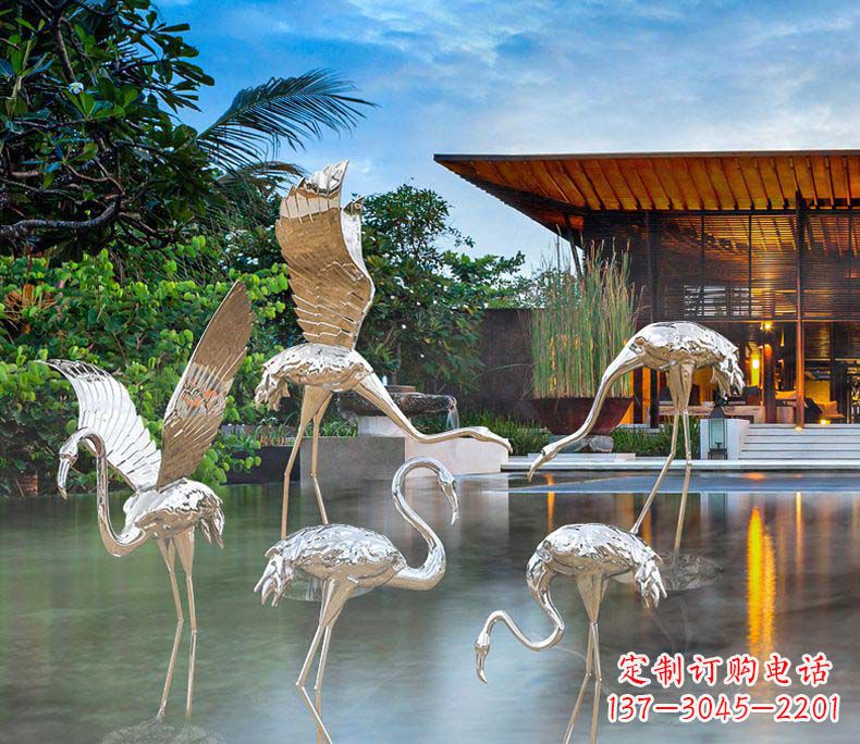 烟台精美不锈钢火烈鸟雕塑