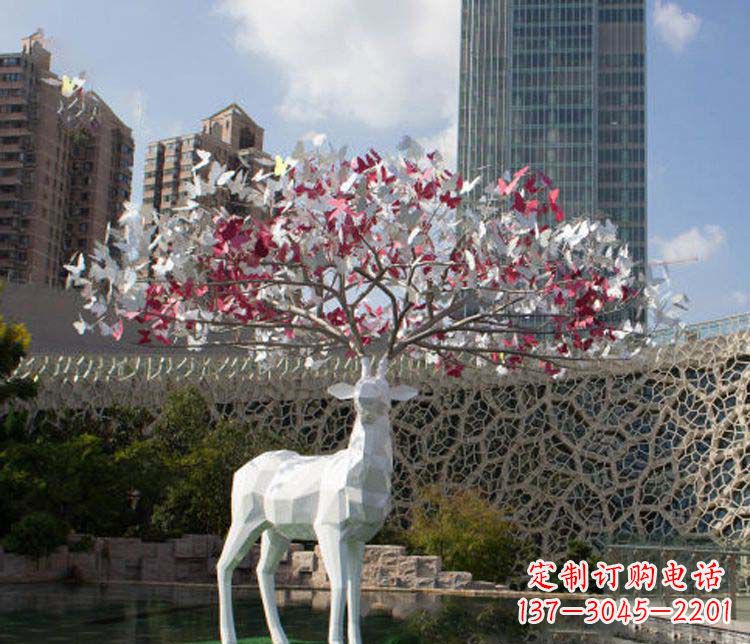 烟台不锈钢梅花鹿雕塑艺术的精美结晶