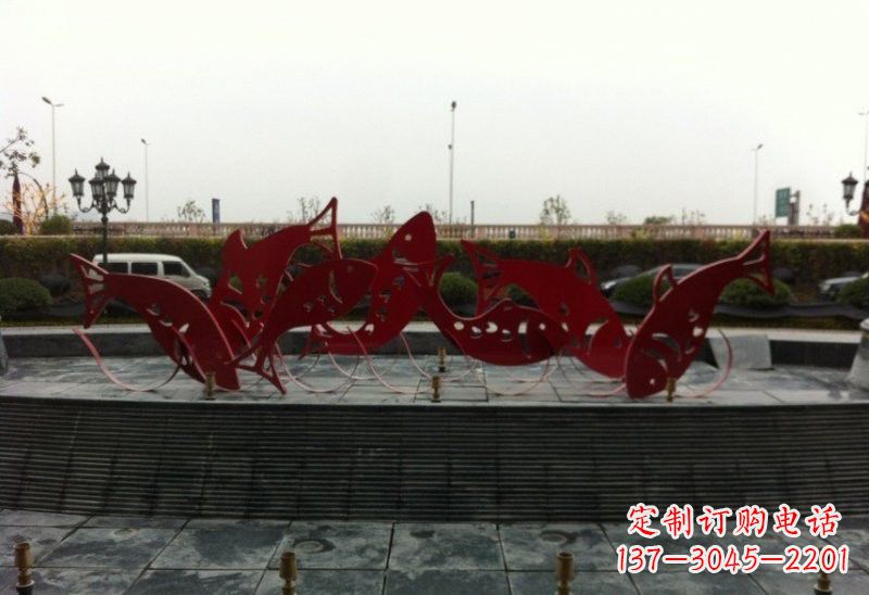 烟台不锈钢剪纸鲤鱼雕塑精巧美观