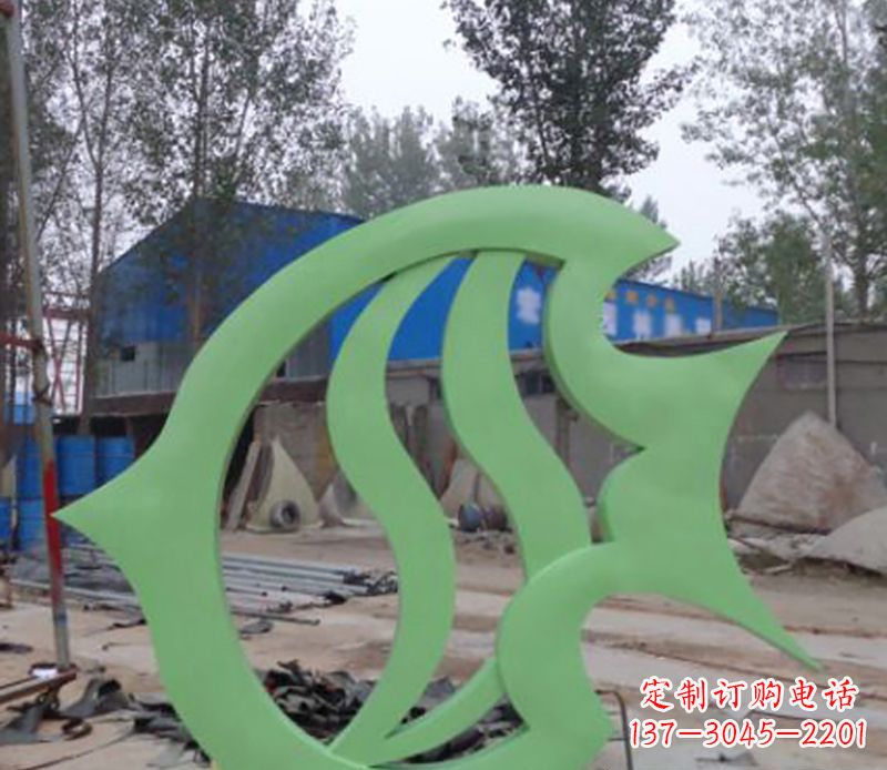 烟台不锈钢剪纸鲤鱼雕塑——传承传统艺术