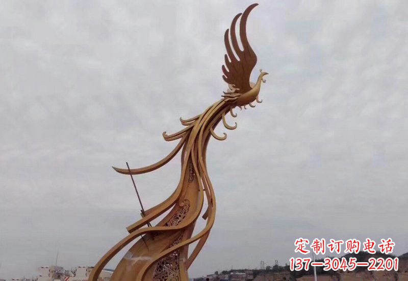 烟台不锈钢凤凰雕塑精致美观