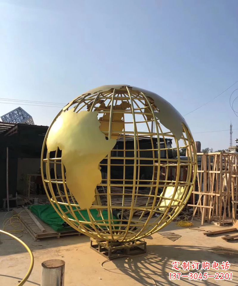 烟台不锈钢金属地球仪雕塑一种视觉美学的精美艺术