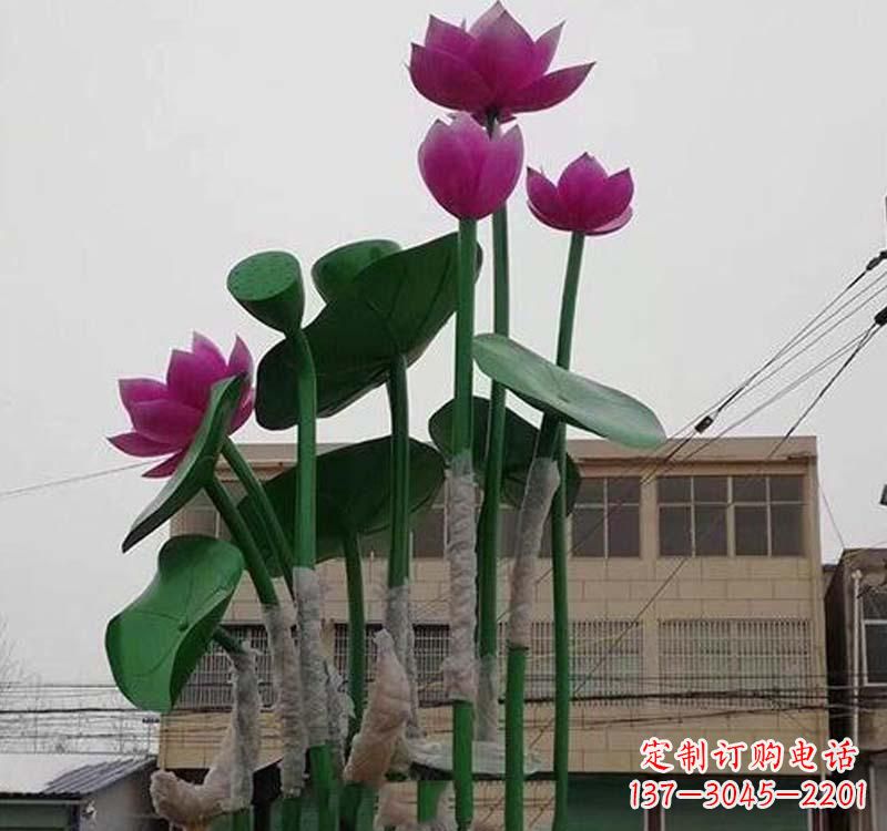 烟台不锈钢荷花雕塑——精美绝伦