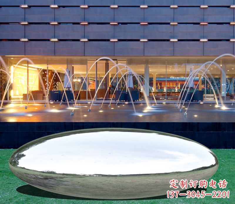 烟台不锈钢镜面鹅卵石雕塑