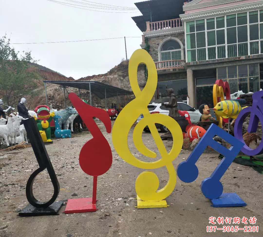 烟台不锈钢烤漆音符雕塑