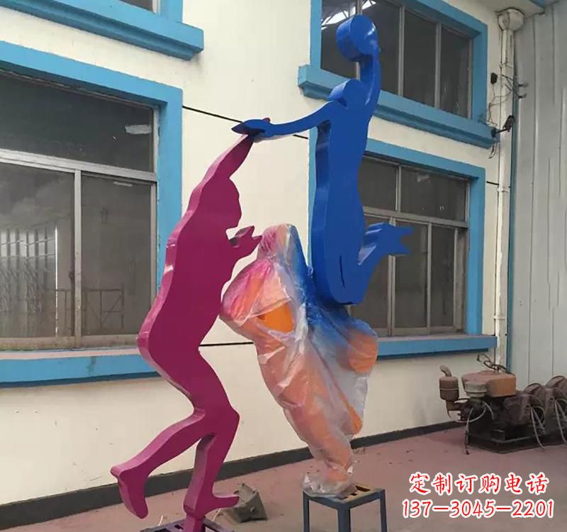 烟台不锈钢篮球运动员雕塑纪念篮球运动传奇