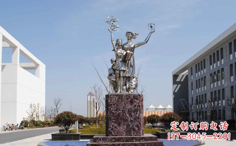 烟台不锈钢学生雕塑——记录学生成长的精美艺术品