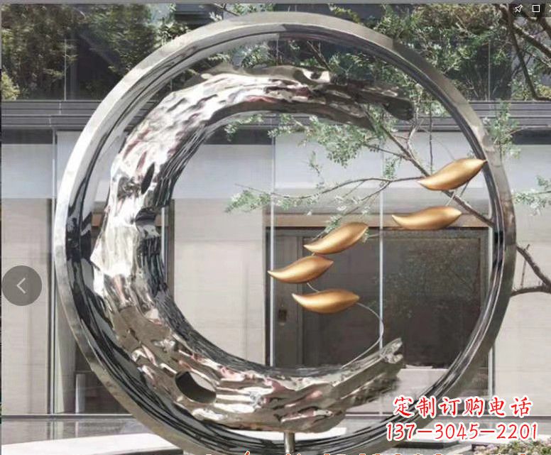 烟台不锈钢鲤鱼跃龙门——一座精美的雕塑