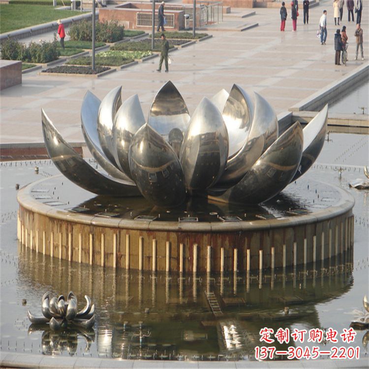 烟台不锈钢莲花喷泉——艺术与美的完美结合