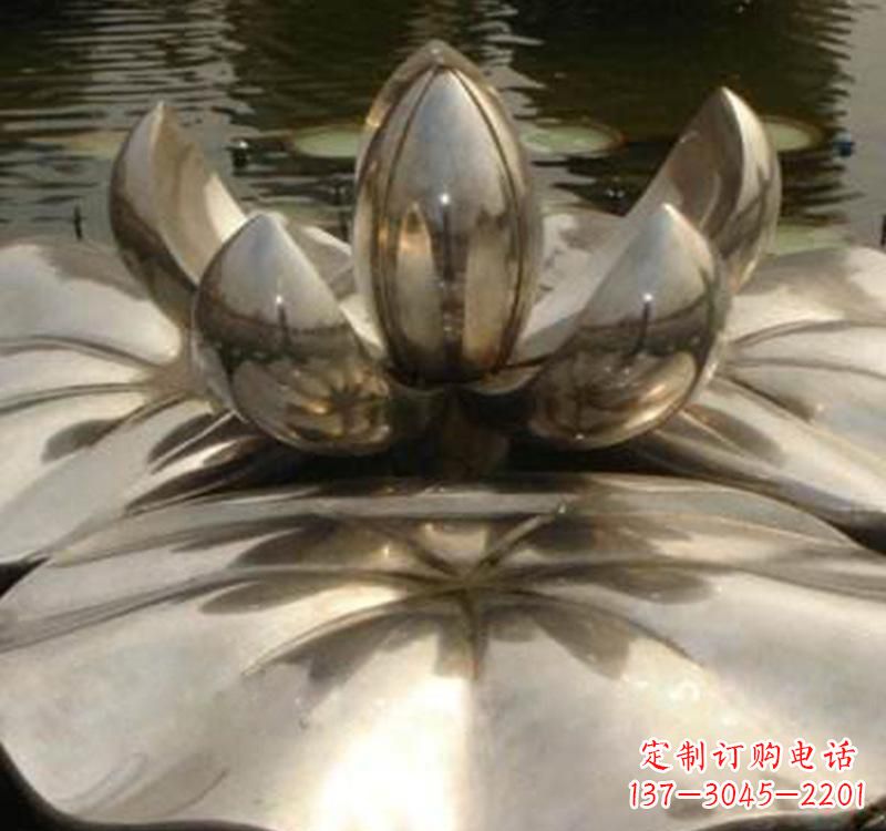 烟台不锈钢莲花喷泉雕塑艺术结合新技术