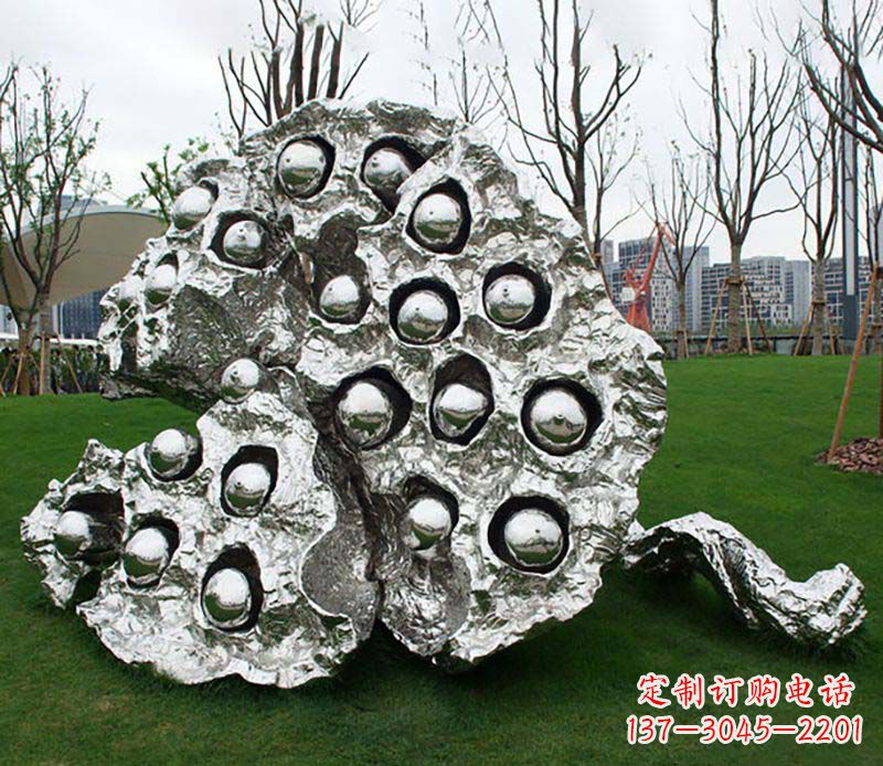 烟台不锈钢莲蓬雕塑——精美极致的艺术品