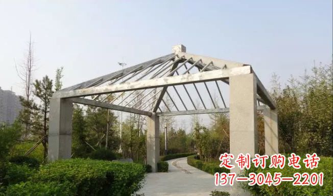 烟台不锈钢凉亭雕塑点缀公园景观