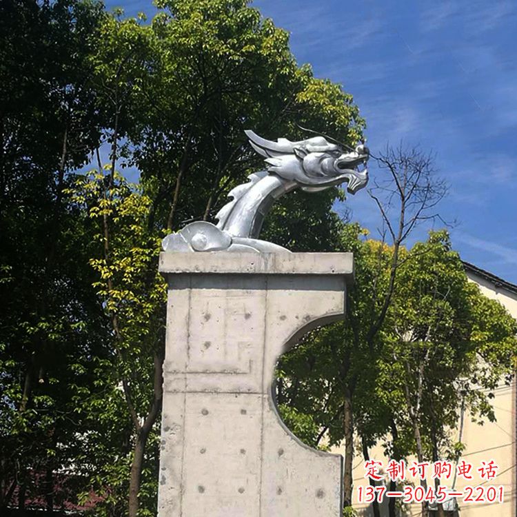 烟台不锈钢龙雕塑——传承中华文化精髓