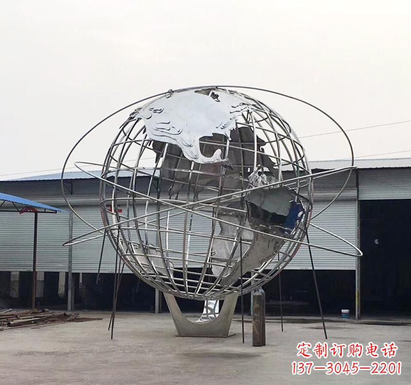 烟台不锈钢制作的镂空地球雕塑