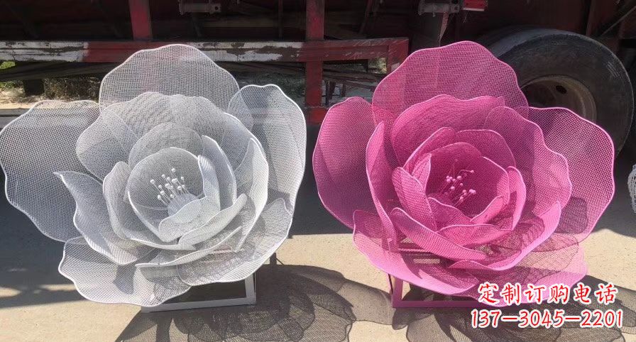 烟台不锈钢荷花雕塑,给公园带来优雅美景