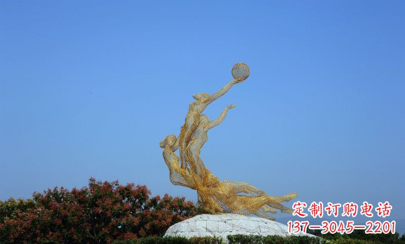 烟台精致的不锈钢女排雕塑