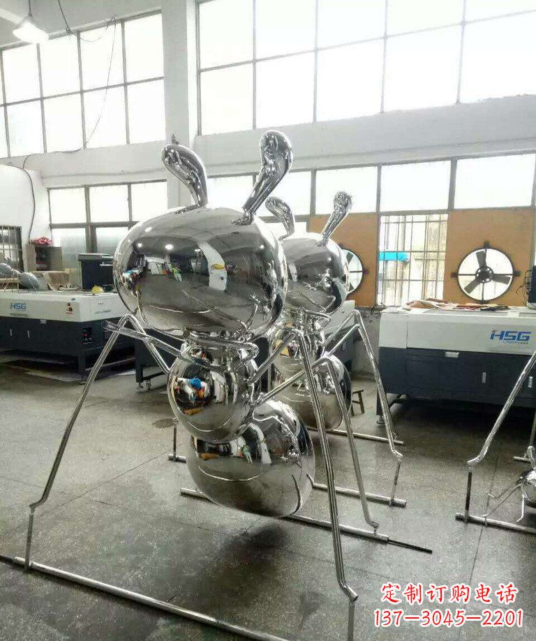 烟台不锈钢蚂蚁步行街景观雕塑——融合现代科技与自然之美