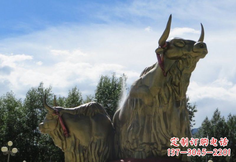 烟台不锈钢牦牛雕塑一种传统文化的精美传承