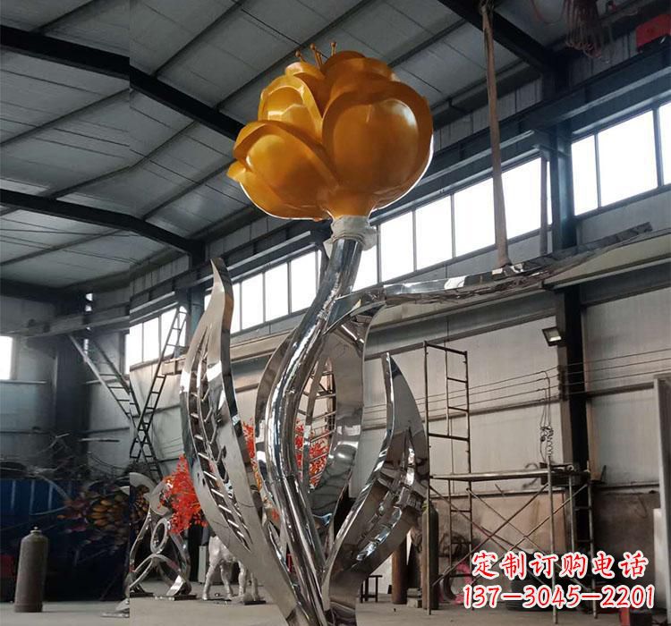 烟台不锈钢玫瑰花雕塑一款非凡的艺术品
