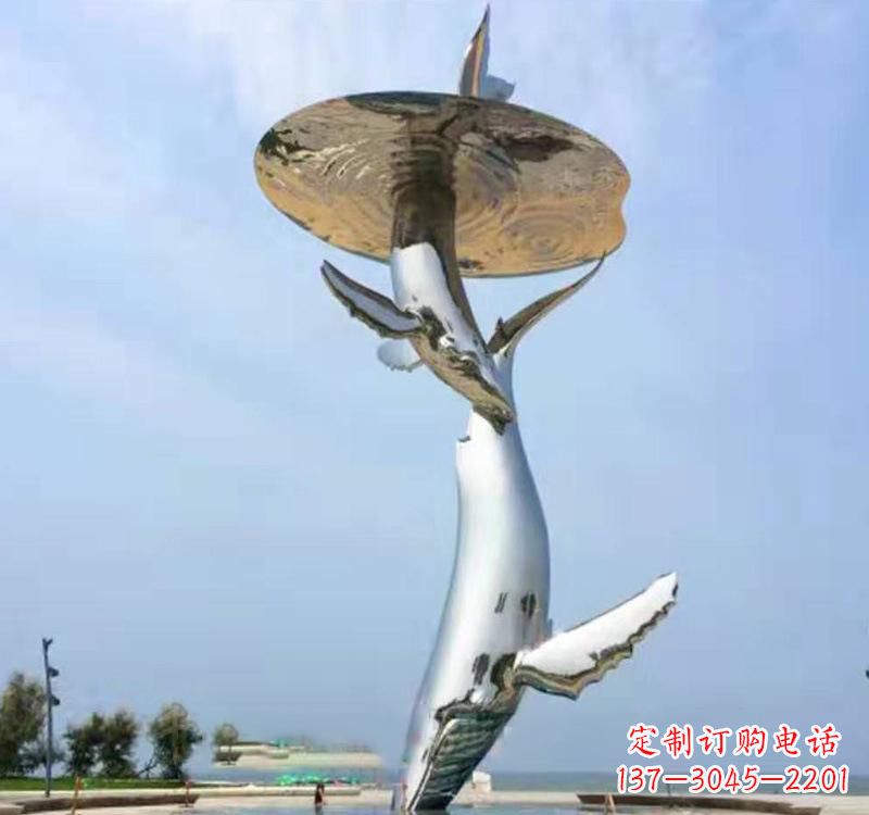 烟台不锈钢海豚雕塑精美的艺术品