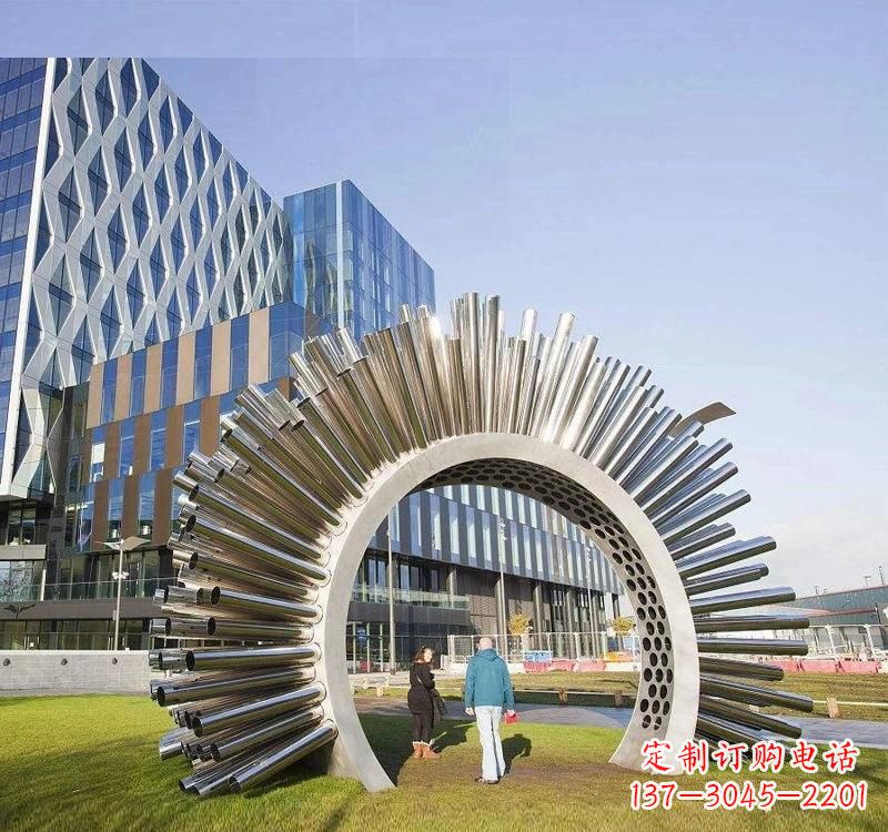 烟台不锈钢拱门雕塑高雅典雅的艺术