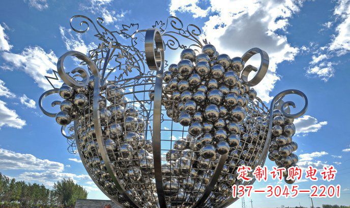 烟台不锈钢葡萄雕塑精致美观、经久耐用