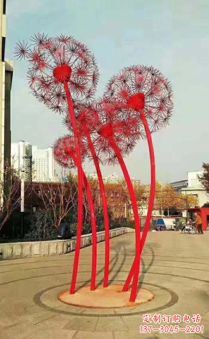 烟台不锈钢蒲公英美丽的雕塑之作