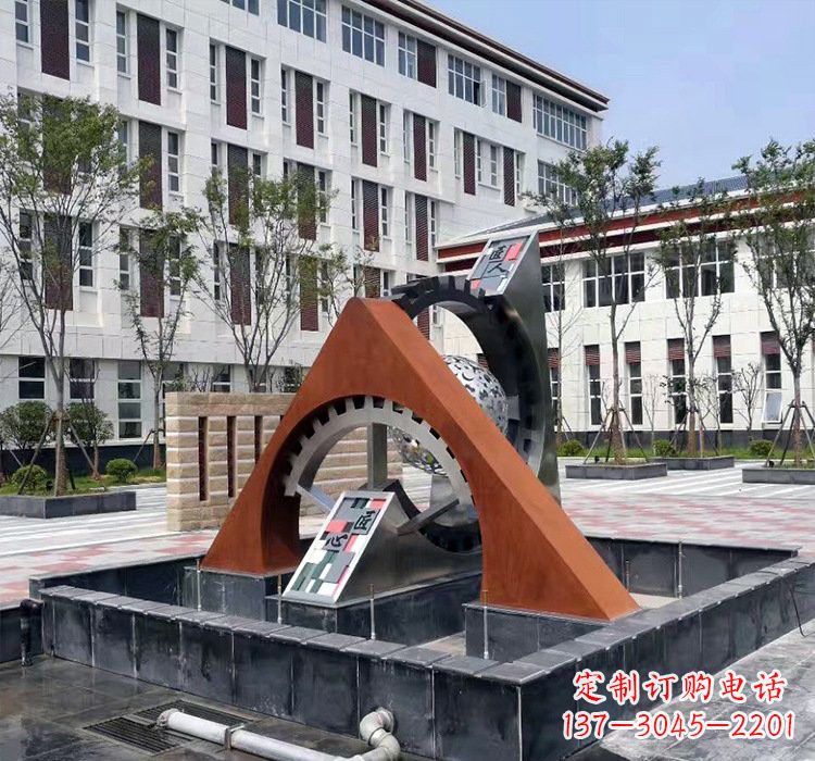 烟台不锈钢齿轮雕塑精湛工艺展现匠心