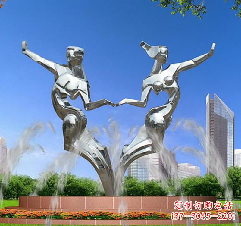 烟台不锈钢情侣雕塑浪漫永恒的象征