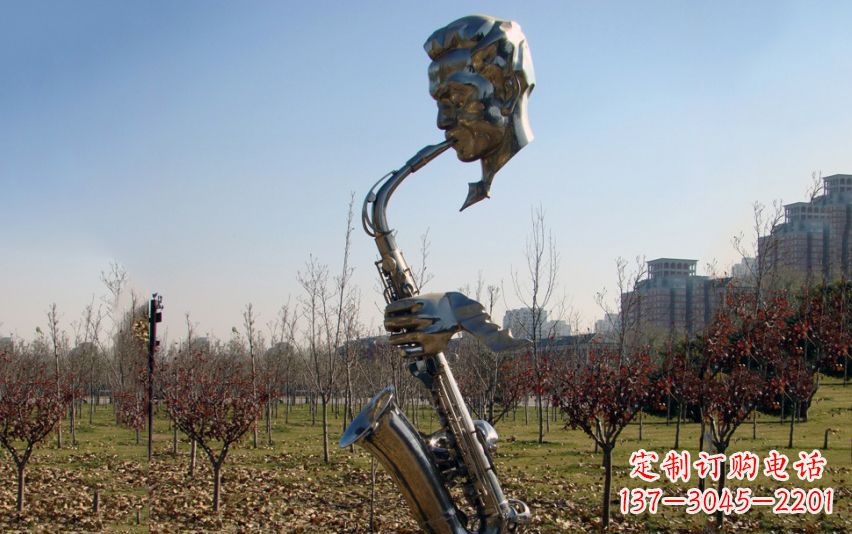 烟台不锈钢萨克斯雕塑流动的美丽