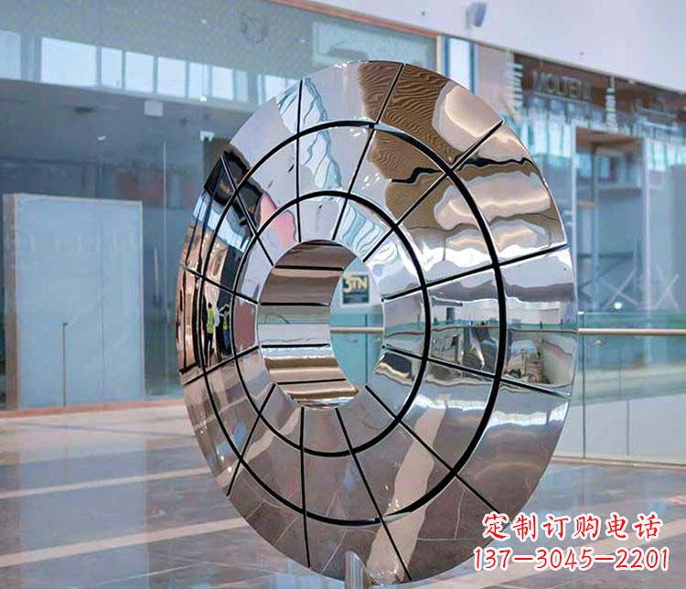烟台不锈钢圆环雕塑——精美的艺术精品