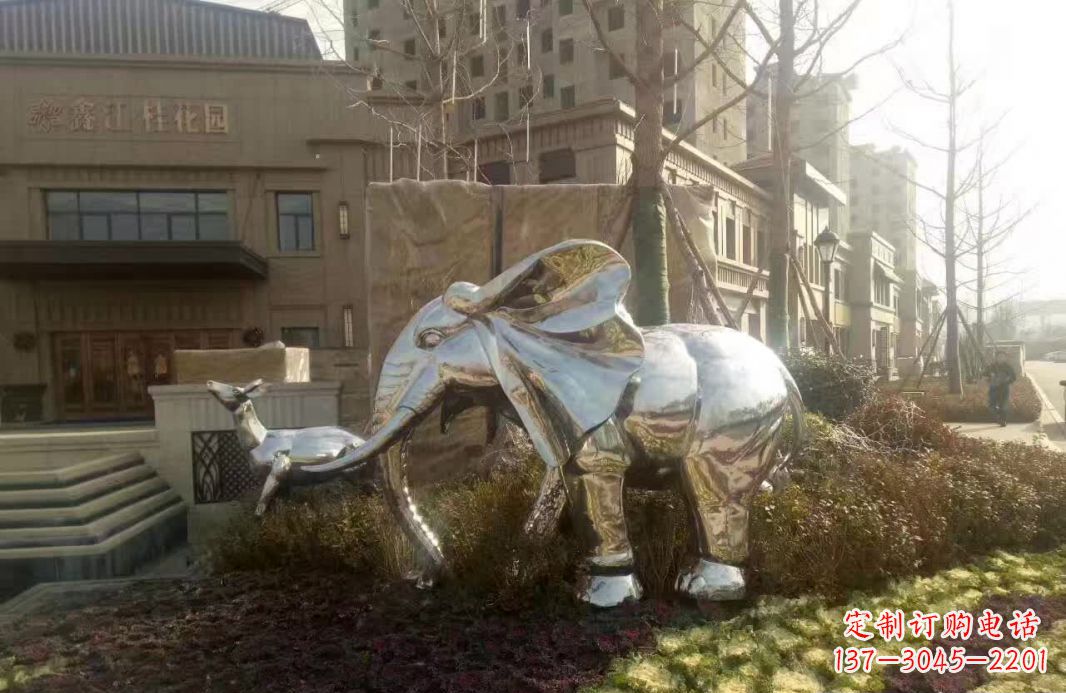 烟台不锈钢大象雕塑——美轮美奂的艺术精品