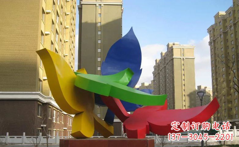 烟台不锈钢树叶景观雕塑