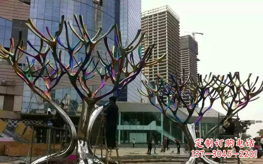 烟台不锈钢树枝景观雕塑