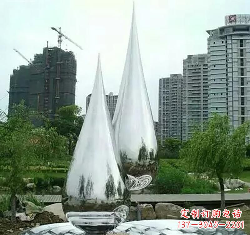 烟台不锈钢水滴拱门雕塑