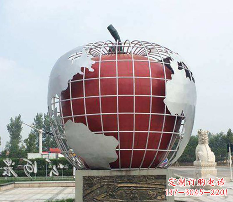 烟台不锈钢水果雕塑艺术品精美绝伦