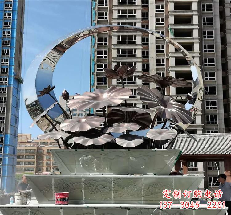 烟台不锈钢荷花雕塑把宁静的自然融入城市