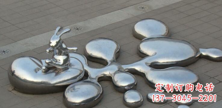 烟台不锈钢兔子雕塑景观的美丽添彩