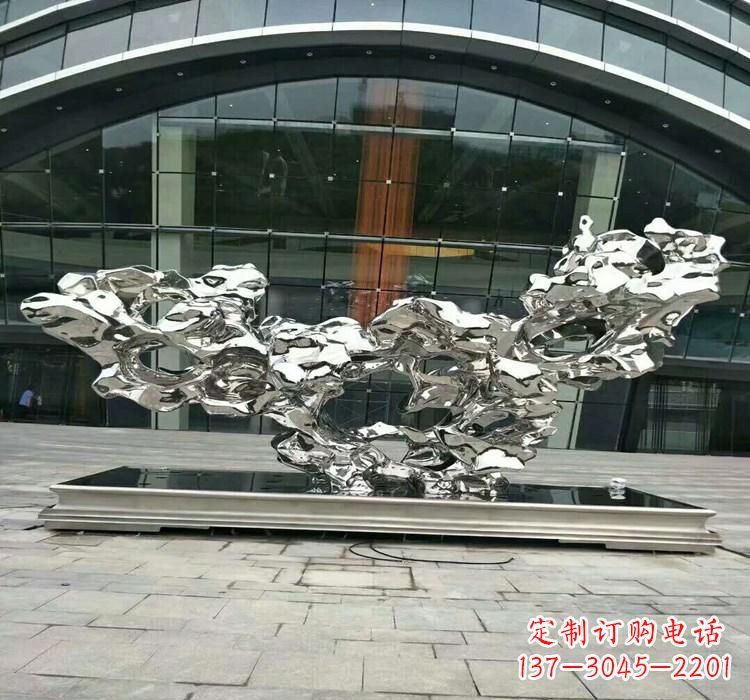 烟台不锈钢太湖石抽象雕塑