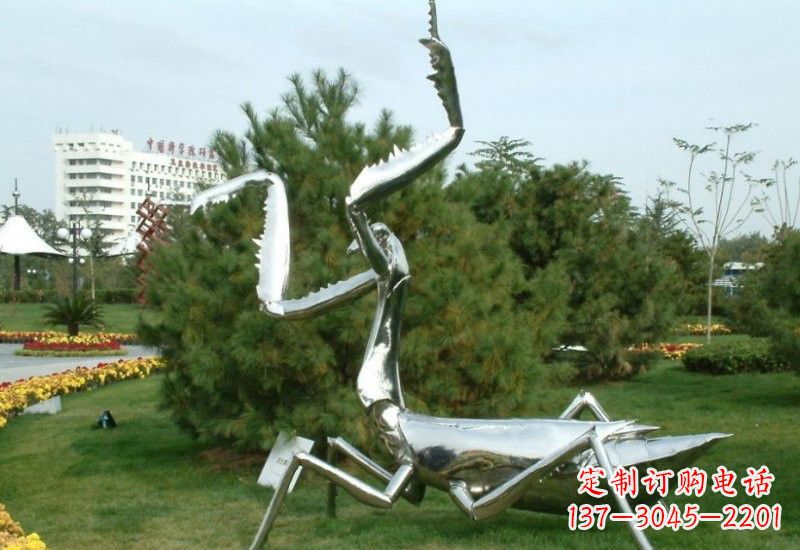 烟台不锈钢螳螂雕塑艺术的精美结晶