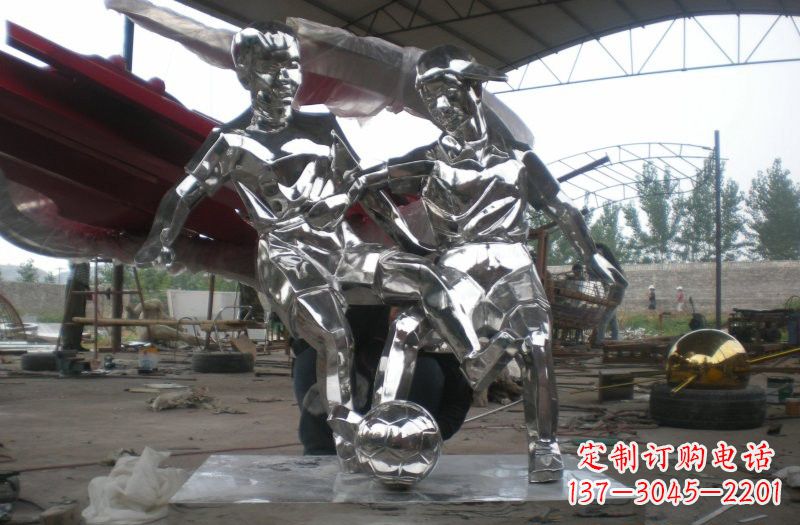 烟台不锈钢足球雕塑精美的艺术品