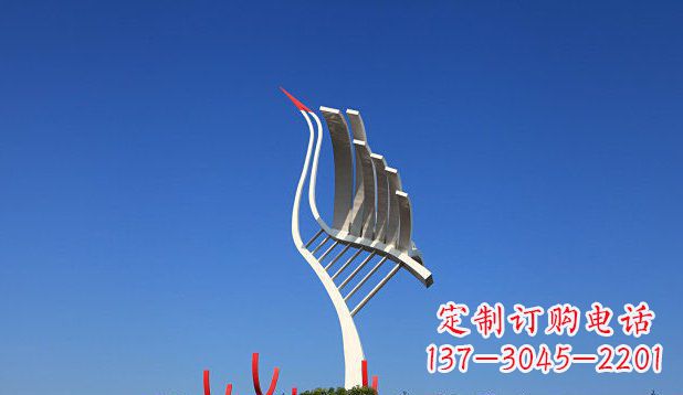 烟台不锈钢天鹅丹顶鹤仙鹤雕塑
