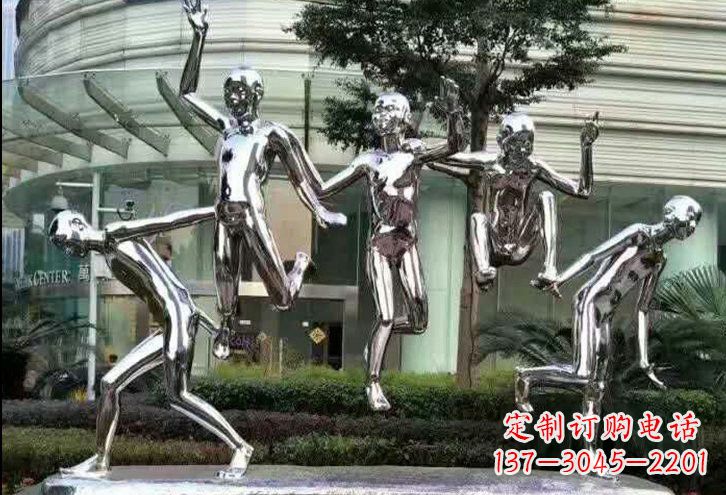 烟台勇敢跳跃的儿童雕塑