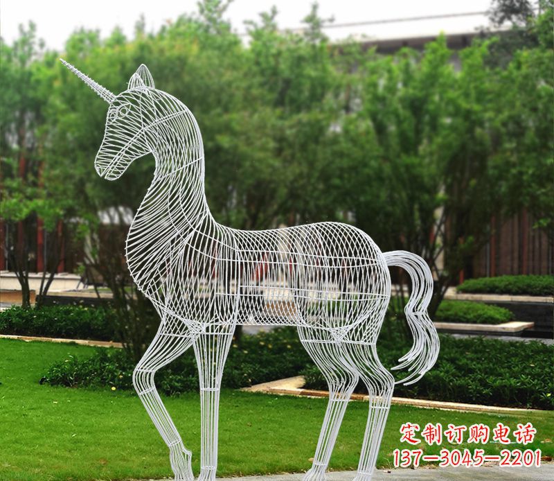 烟台不锈钢马雕精美艺术品